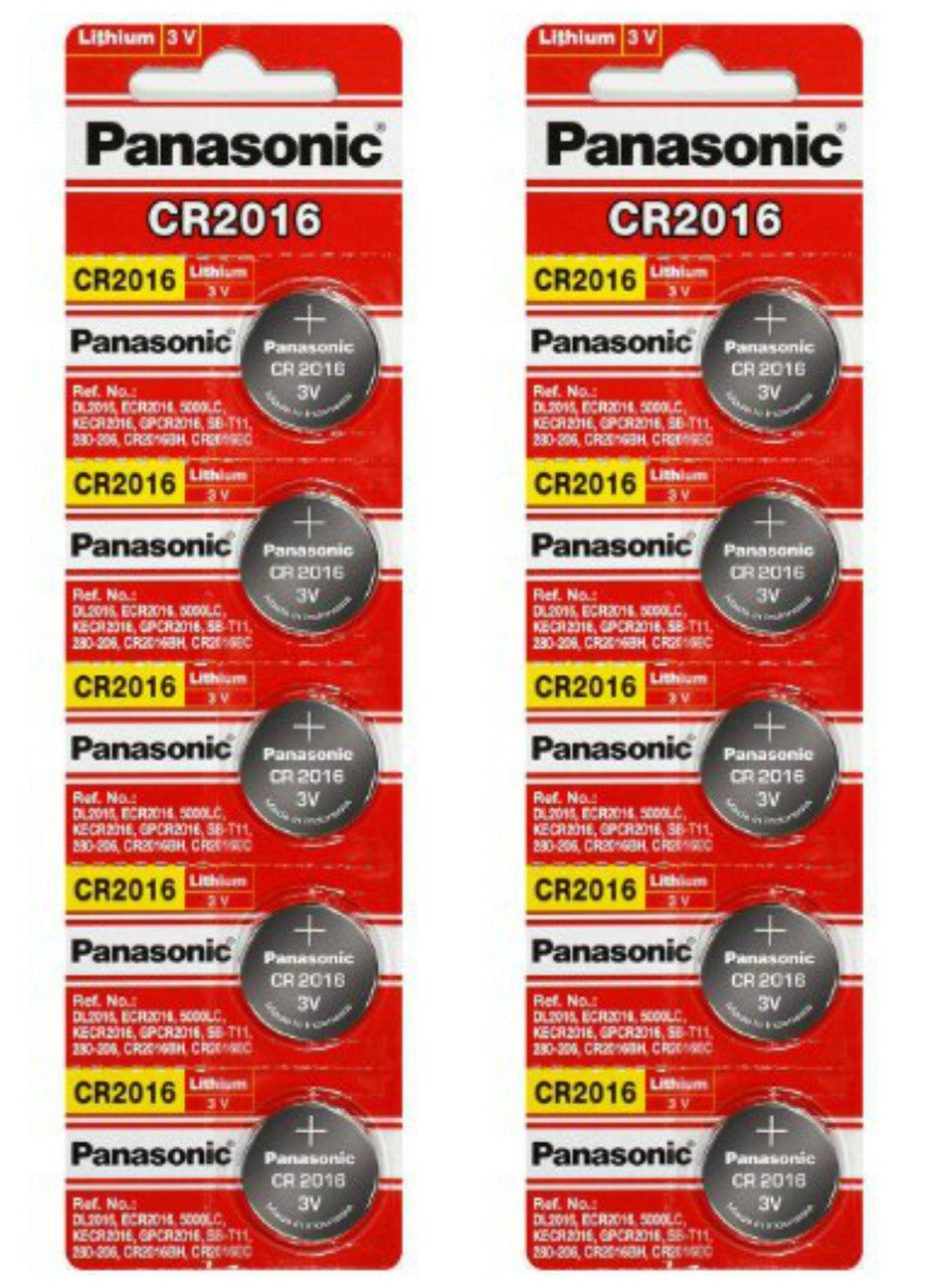 Panasonic CR2016 3V Lithium Coin Battery - 100 Pack FREE SHIPPING