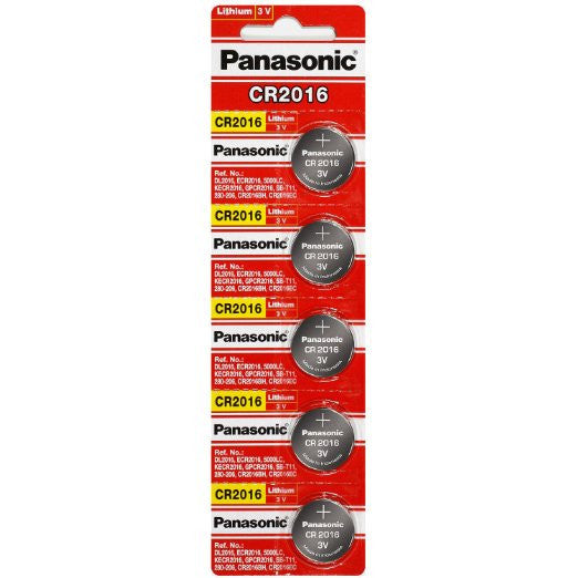 Panasonic CR2016 3V Lithium Coin Battery - 5 Pack FREE SHIPPING