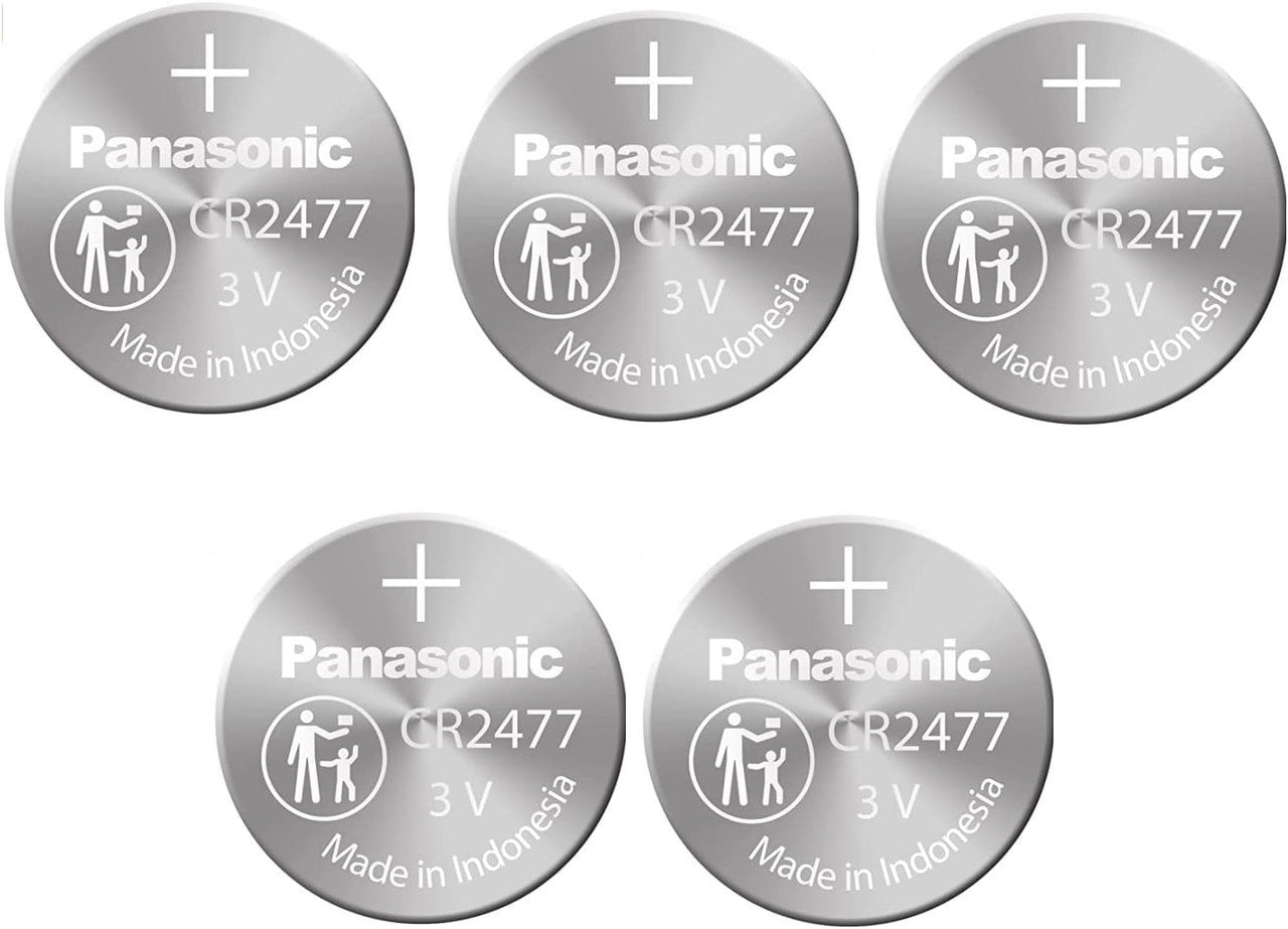 Panasonic CR2477 Coin Battery - 5 Pack + FREE SHIPPING!