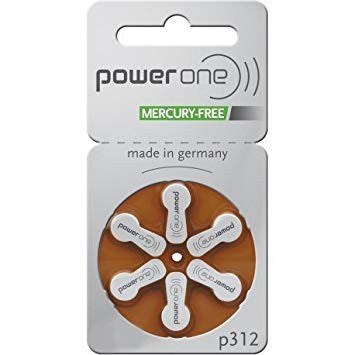 PowerOne 60 PACK PowerOne P312 Hearing Aid Batteries 10 Wheels 6 Per Wheel FREE SHIPPING