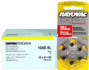 Rayovac 120 PACK Rayovac 10AE Hearing Aid Batteries 20 Wheels 6 Per Wheel FREE SHIPPING