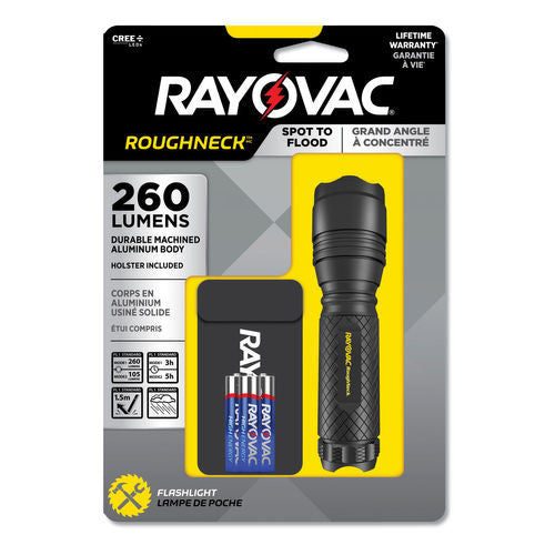 Rayovac RoughNeck 3AAA LED Tactical Spot-to-Flood Flashlight FREE SHIPPING