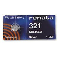 Renata 321 / SR616 Silver Oxide Button Battery 1.55V - 2 Pack FREE SHIPPING