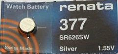 Renata 377/376 - SR626 Silver Oxide Button Battery 1.55V - 10 Pack FREE SHIPPING