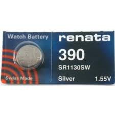 Renata 390/389 - SR1130 Silver Oxide Button Battery 1.55V - 5 Pack FREE SHIPPING