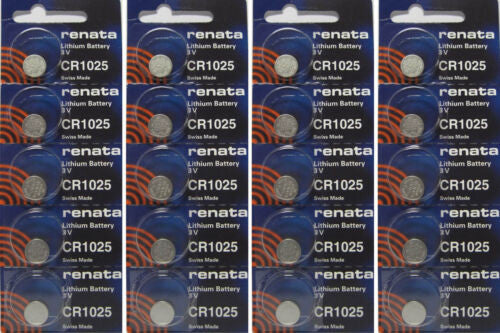 Renata CR1025 3V Lithium Coin Battery 20 Pack + FREE SHIPPING!