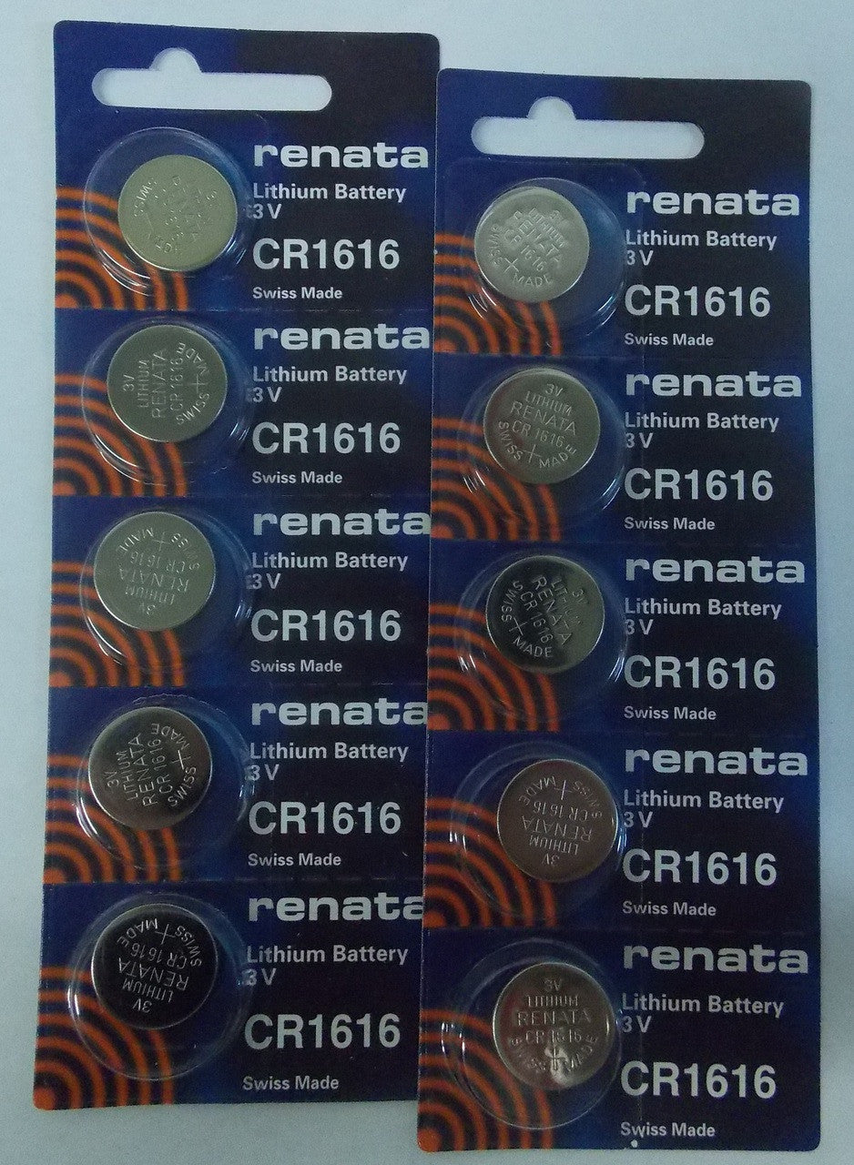 Renata CR1616 3V Lithium Coin Battery 10 Pack FREE SHIPPING