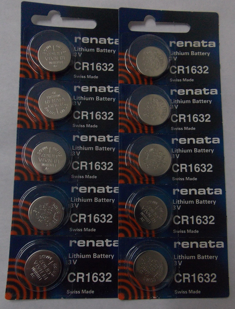 Renata CR1632 3V Lithium Coin Battery - 10 Pack FREE SHIPPING