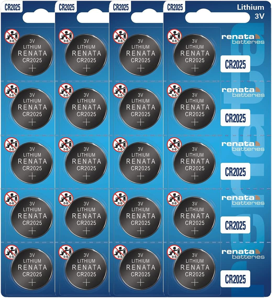 Renata CR2025 Coin Battery - 20 Pack + FREE SHIPPING!