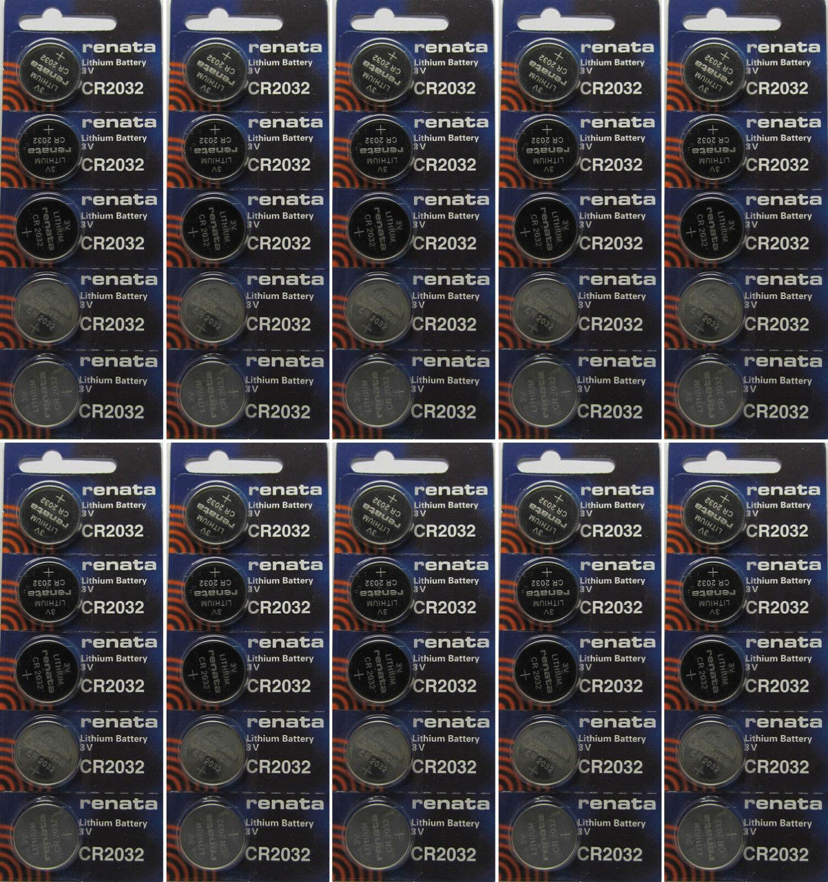 Renata CR2032 Battery - 50 Pack + FREE SHIPPING