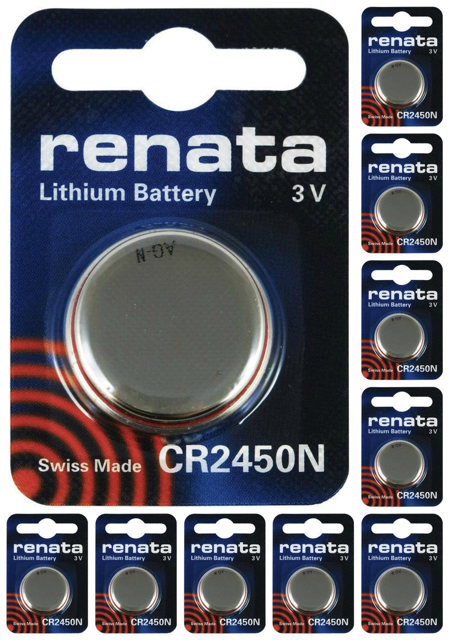 Renata CR2450N 3V Lithium Coin Battery 10 Pack FREE SHIPPING