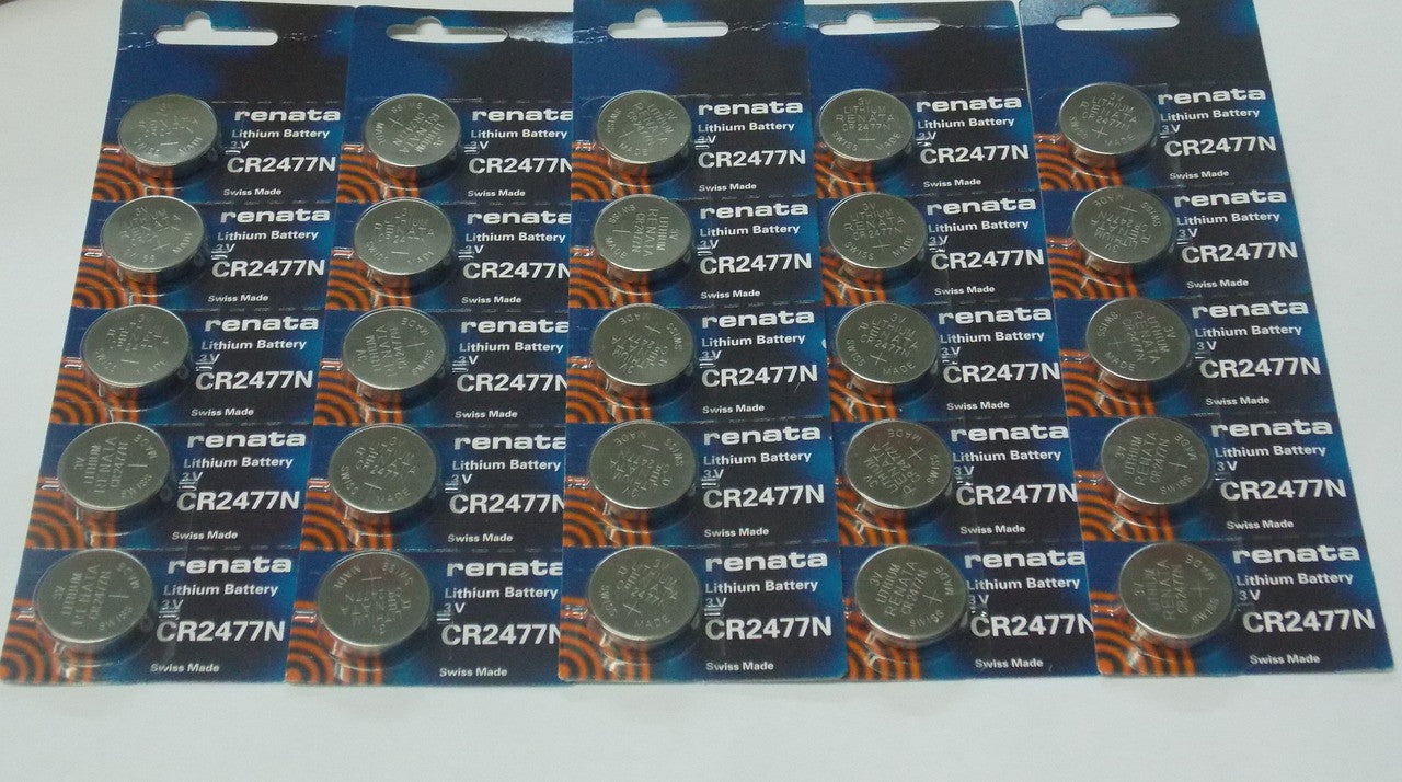 Renata CR2477N 3V Lithium Coin Battery - 25 Pack FREE SHIPPING