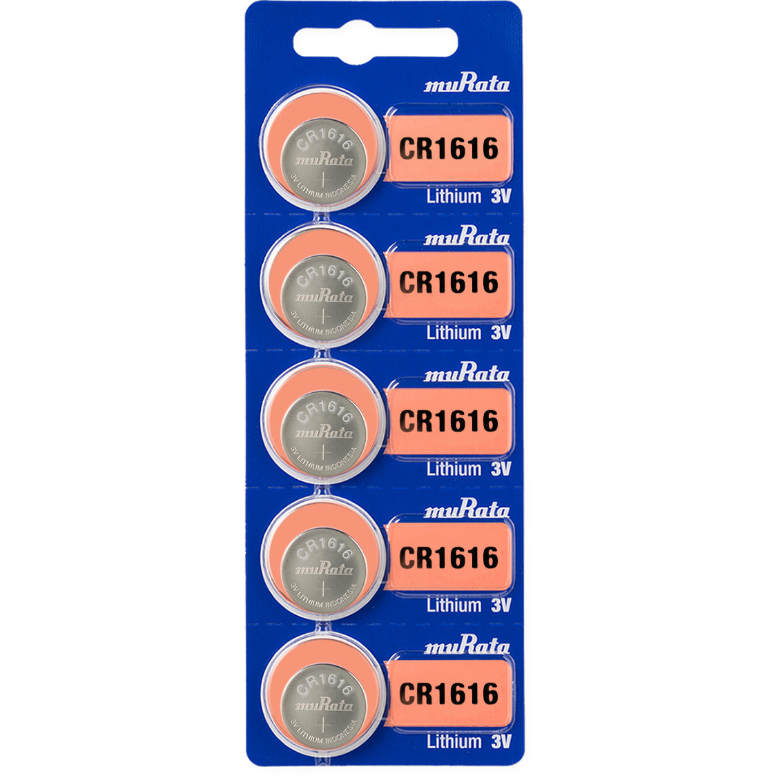 Sony Murata CR1616 3V Lithium Coin Battery - 5 Pack FREE SHIPPING