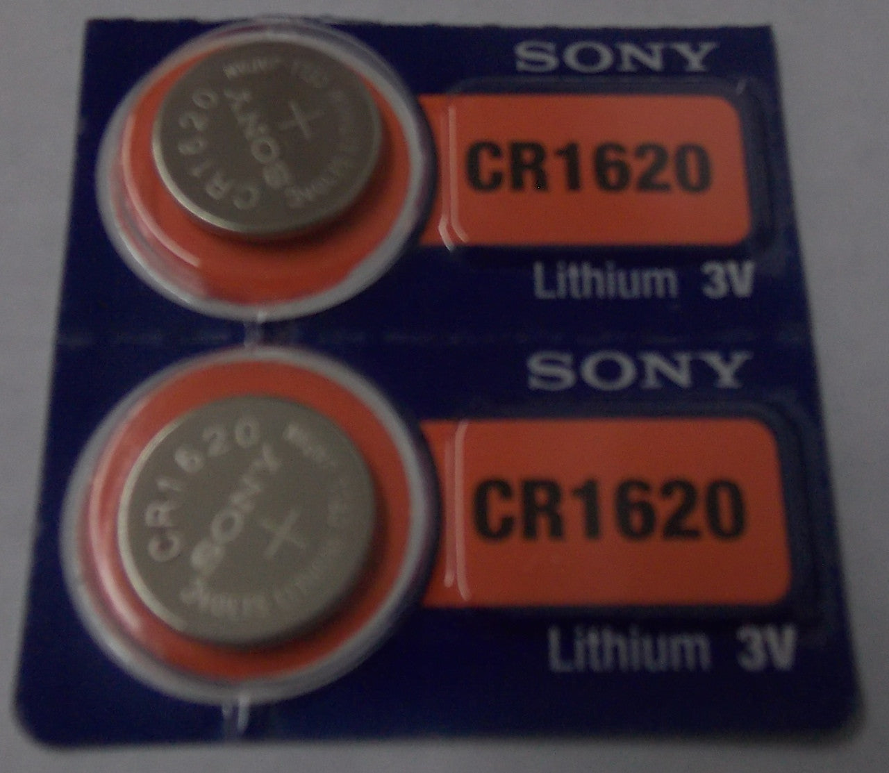 Sony Murata CR1620 3V Lithium Coin Battery - 2 Pack FREE SHIPPING