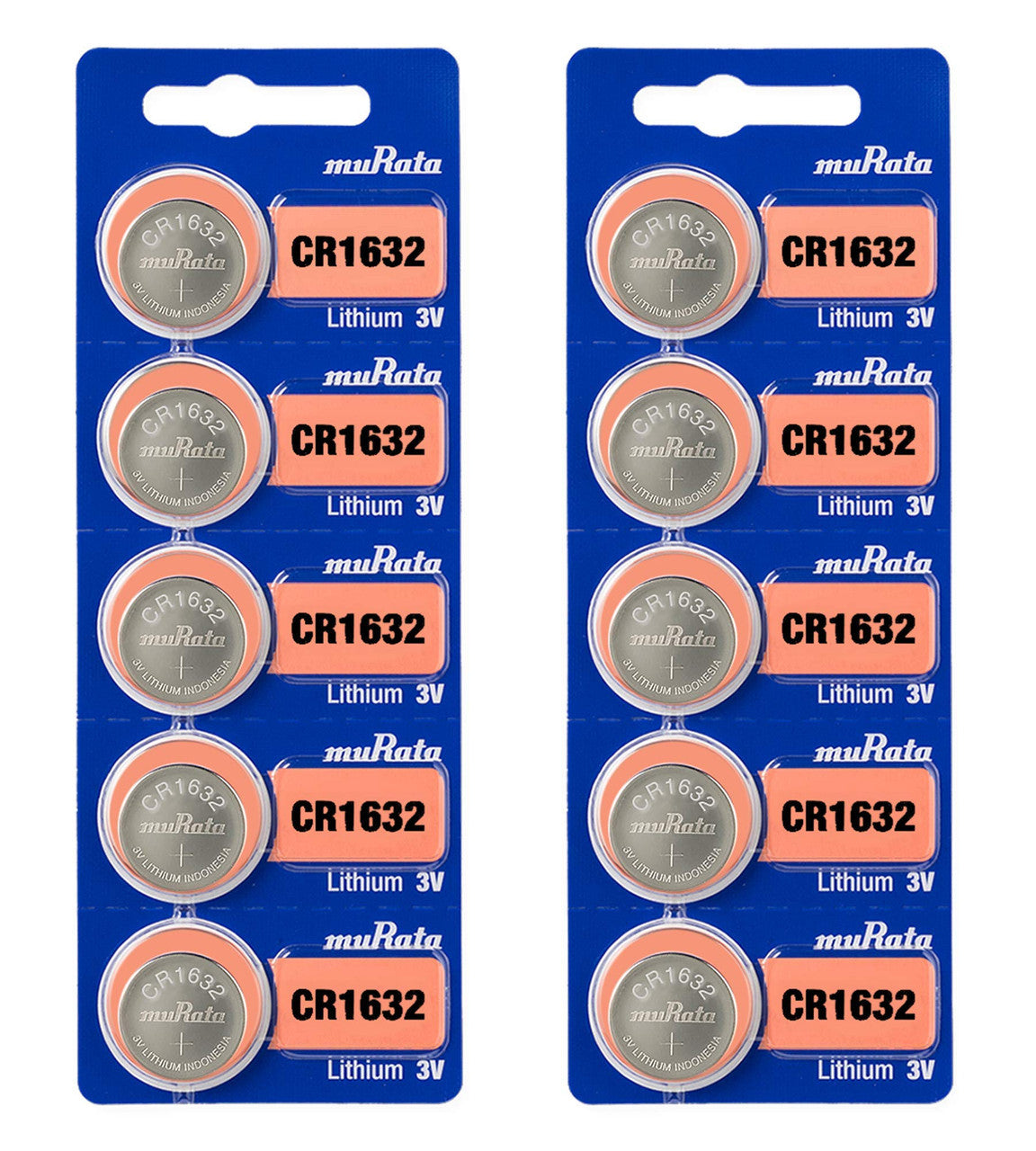 Sony Murata CR1632 3V Lithium Coin Battery - 10 Pack + FREE SHIPPING!