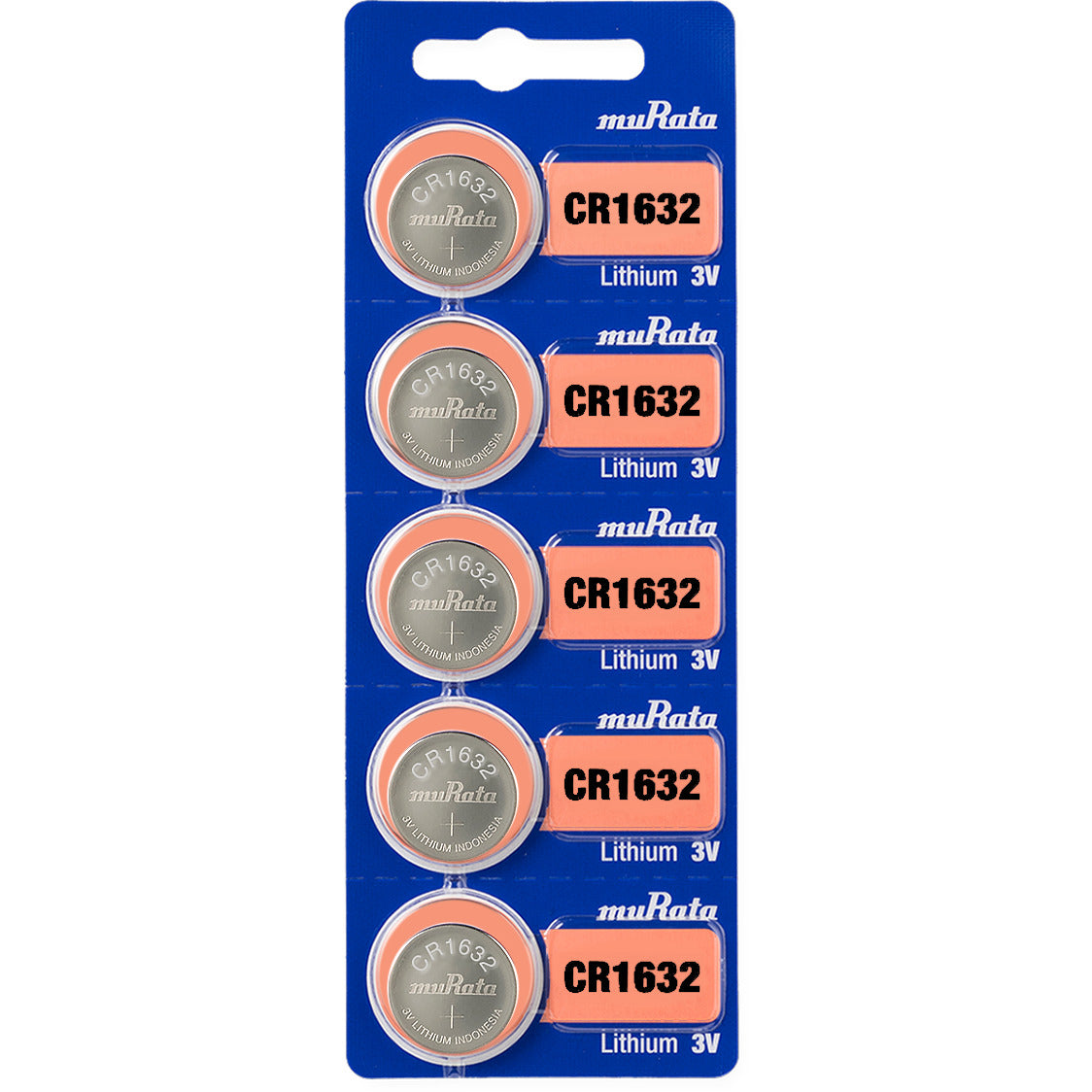 Sony Murata CR1632 3V Lithium Coin Battery - 5 Pack FREE SHIPPING