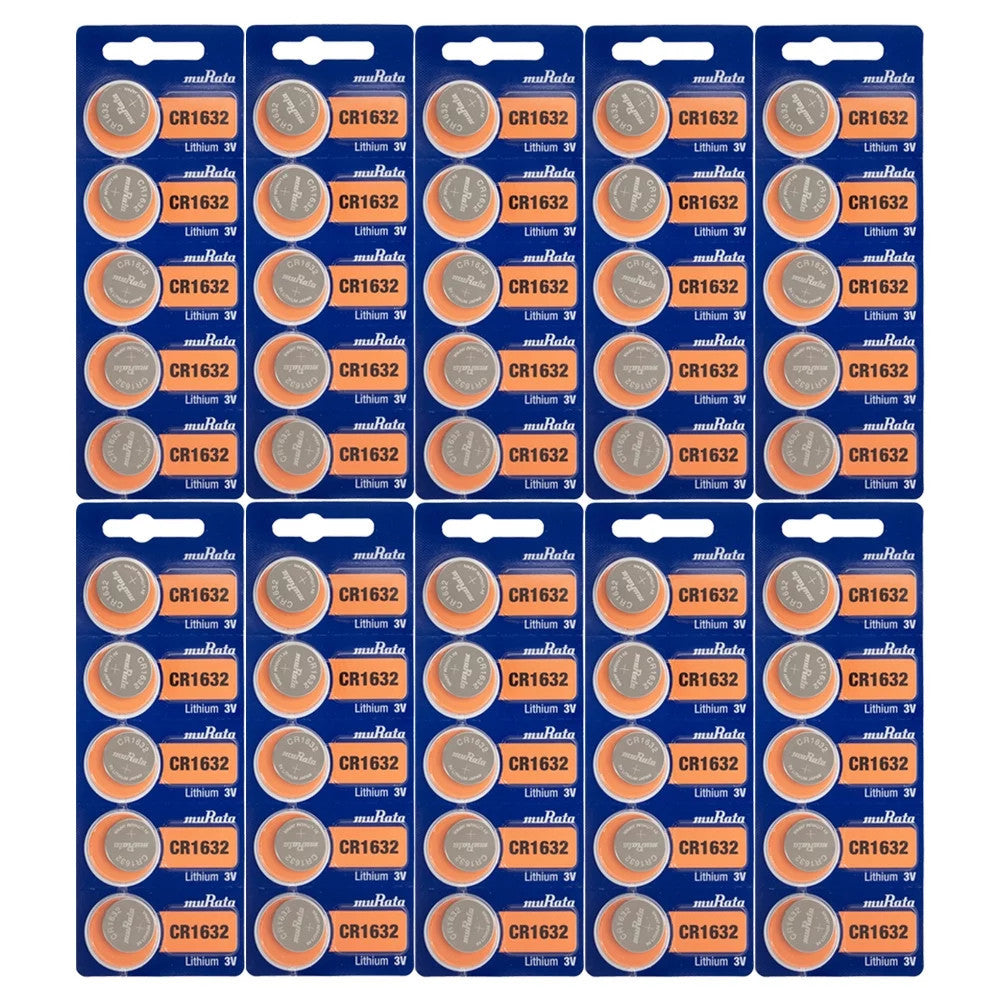 Sony Murata CR1632 3V Lithium Coin Battery - 50 Pack + FREE SHIPPING!