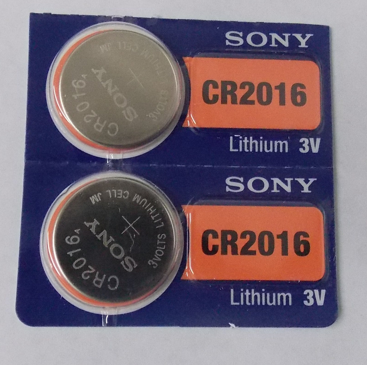 Sony Murata CR2016 3V Lithium Coin Battery - 2 Pack FREE SHIPPING