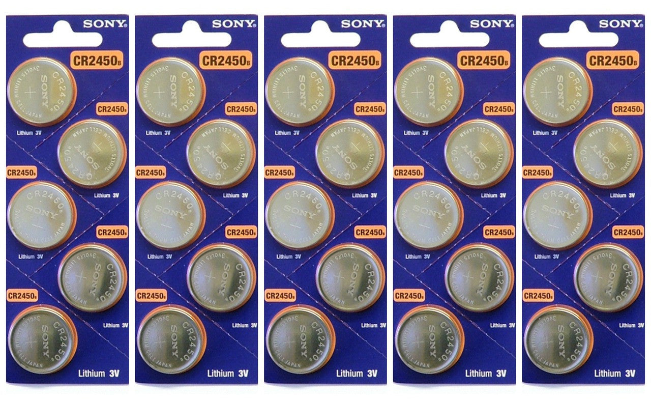 Sony Murata CR2450 3V Lithium Coin Battery - 25 Pack - FREE SHIPPING