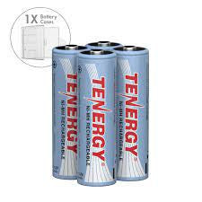 Tenergy 2500mAh AA 1.2V NiMH Rechargeable Batteries - 4 Pack in Plastic Box + FREE SHIPPING!