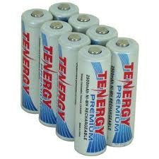 Tenergy 2500mAh AA 1.2V NiMH Rechargeable Batteries - 8 Pack + FREE SHIPPING!