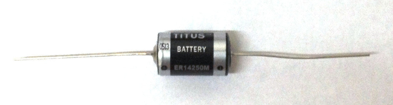 Titus 1/2 AA Size 3.6V ER14250MFAX High Energy Lithium Battery with Axial Wire Leads - 1 Pack Free Shipping