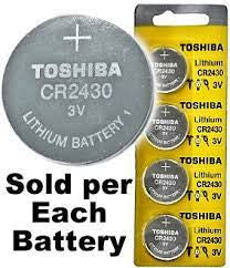 TOSHIBA CR2450 3V Lithium Coin Battery 10 - Pack - FREE SHIPPING!