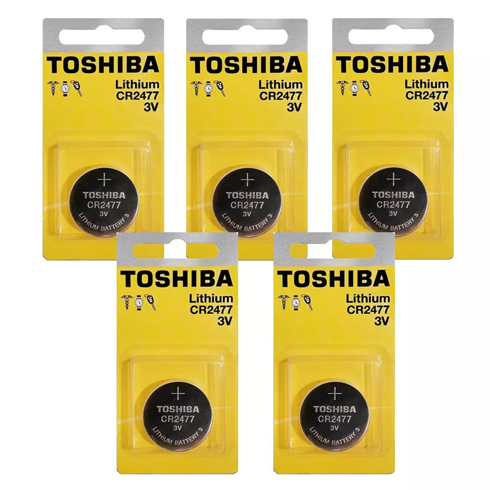 TOSHIBA Toshiba CR2477 Coin Battery - 5 Pack + FREE SHIPPING!
