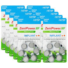 ZeniPower A675 Zinc Air Hearing Aid Batteries - 10 Wheels - 6 Batteries Per Wheel FREE SHIPPING