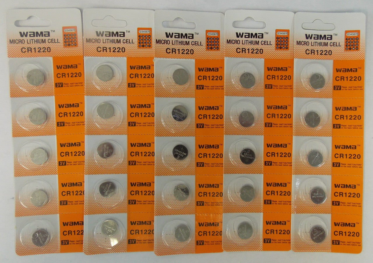  BBW CR1220 3V Lithium Coin Battery 20 Pack -  FREE SHIPPING! 