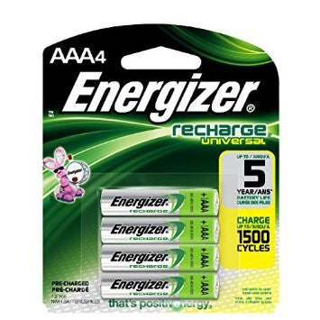 Energizer AAA Rechargeable NiMH Batteries - 12 Pack- Retail Free Shipping