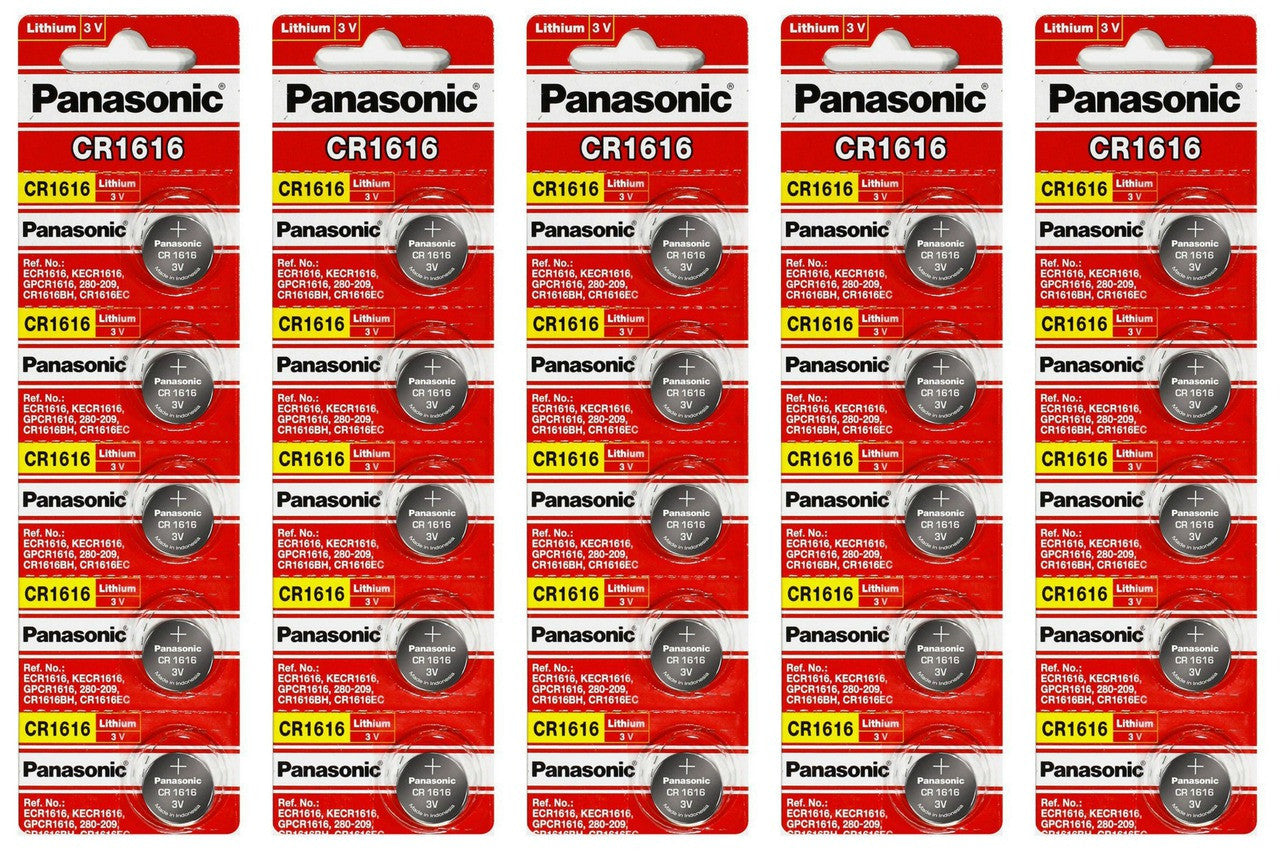 Panasonic CR1616 3V Lithium Coin Battery - 100 Pack FREE SHIPPING