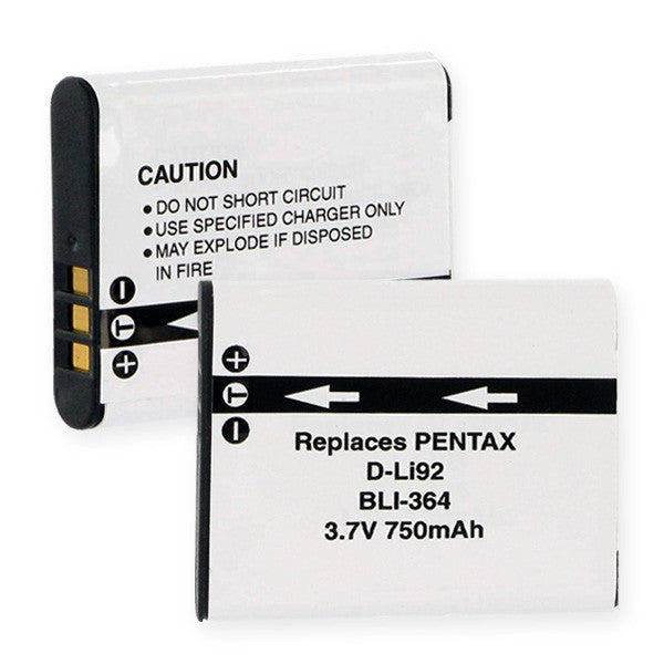 PENTAX D-Li92 LI-ION 650mAh Digital Battery FREE SHIPPING