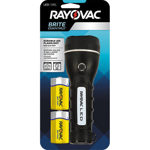 Rayovac Brite Essentials 2D LED Rubberized Flashlight FREE SHIPPING