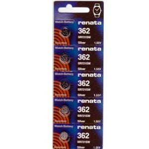Renata 362/361 - SR721 Silver Oxide Button Battery 1.55V - 2 Pack FREE SHIPPING