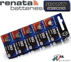 Renata 392/384 - SR41 Silver Oxide Button Battery 1.55V - 10 Pack FREE SHIPPING