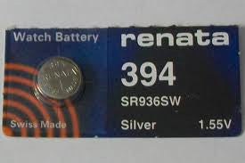 Renata 394/SR936 Silver Oxide Button Battery 1.55V - 10 Pack FREE SHIPPING