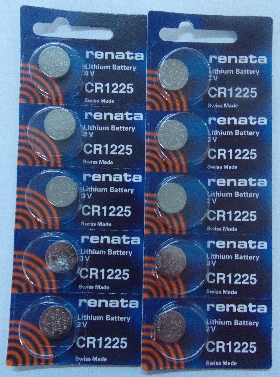 Renata CR1225 3V Lithium Coin Battery - 10 Pack FREE SHIPPING