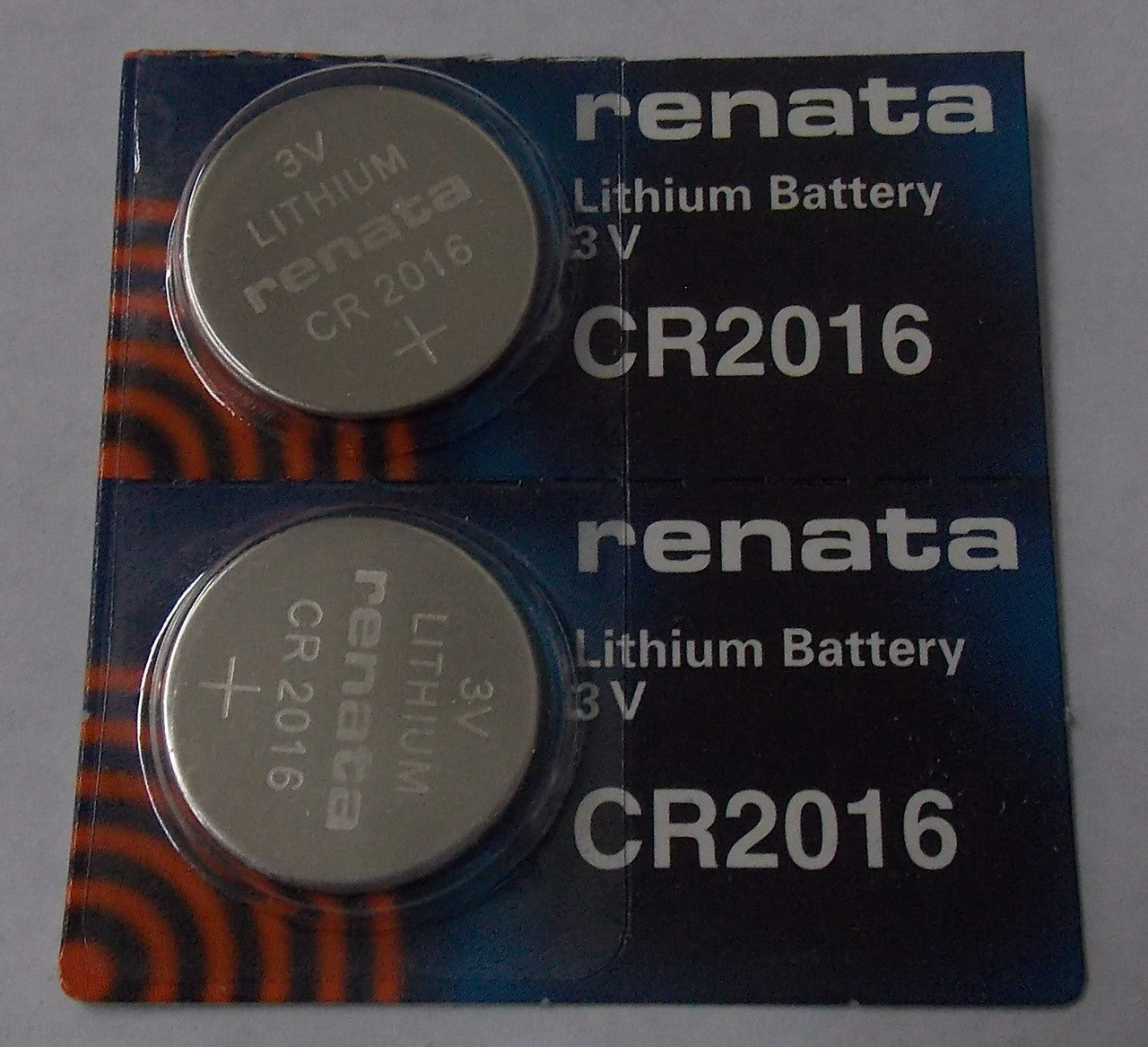 Renata CR2016 3V Lithium Coin Battery - 2 Pack FREE SHIPPING